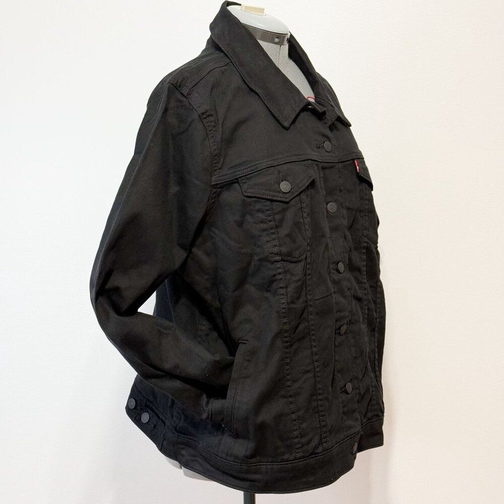 Levi's NWT Sz 2X Black Plus Trucker Denim Jean Jacket - Picture 12 of 15